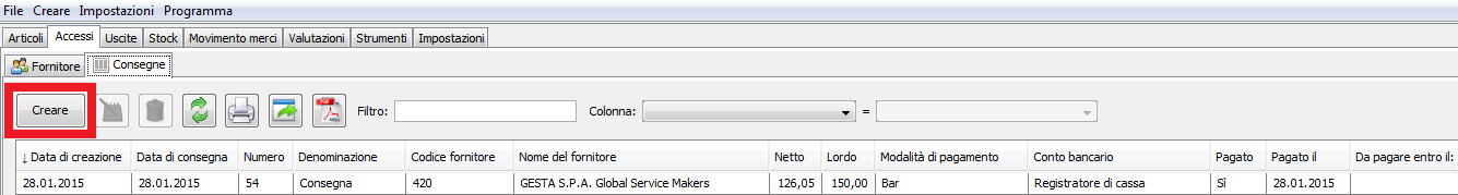 Gestione articoli per negozi e magazzini