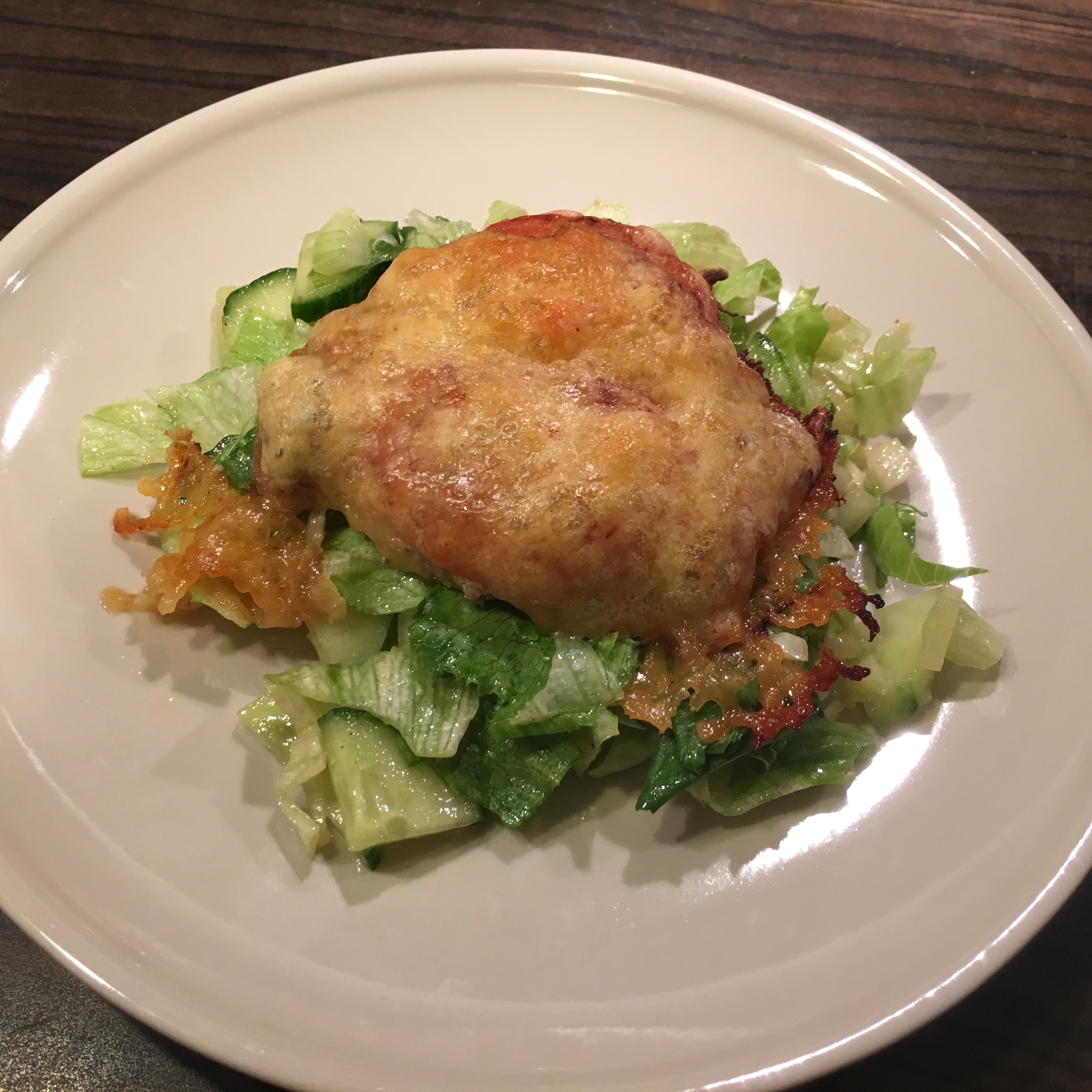 Fleisch mit Käse überbacken